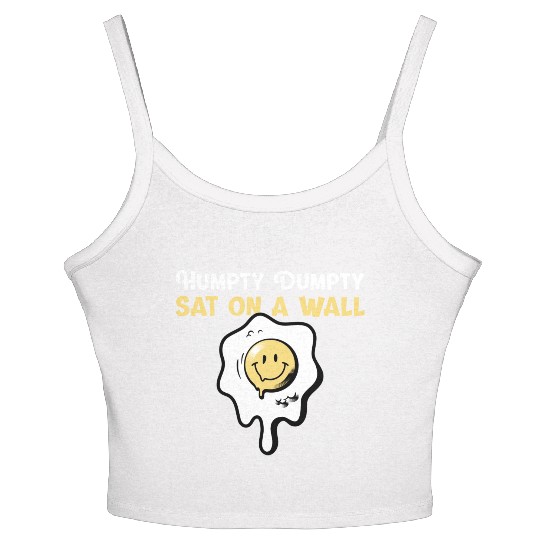 Humpty Dumpty Nursery Rhymes For Funny People Women's Spaghetti Strap Tank Top