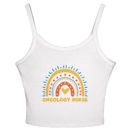 Great Oncology Nurse Rainbow RN Nurses Team Women's Spaghetti Strap Tank Top