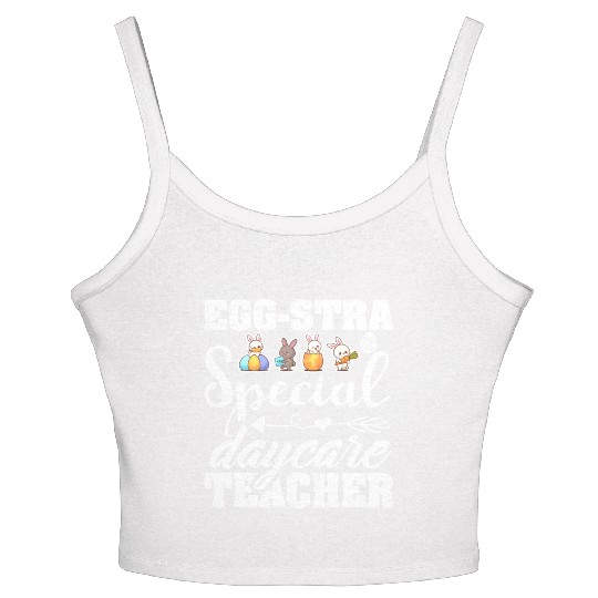 Egg Stra Special Daycare Teacher Easter Women's Spaghetti Strap Tank Top