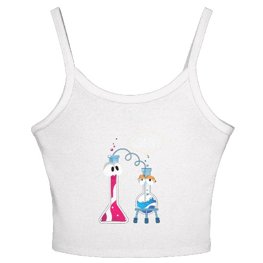 I Think You Are Overreacting Science Puns Chemist Women's Spaghetti Strap Tank Top