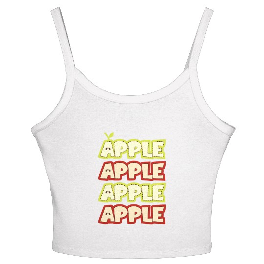 Apple Repeat Apple Picking Farmer Women's Spaghetti Strap Tank Top
