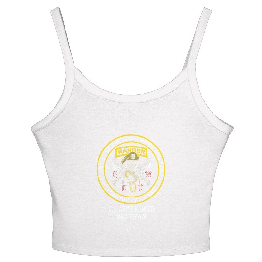 Funny Retired US Army Ranger Veteran USA Military Women's Spaghetti Strap Tank Top