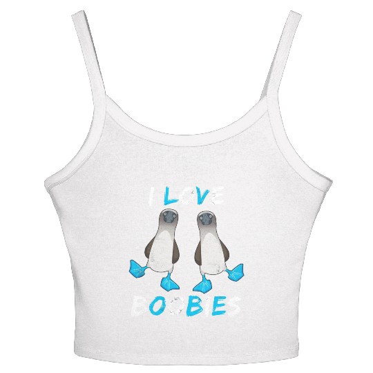 I Love Boobies Funny Booby Bird Women's Spaghetti Strap Tank Top