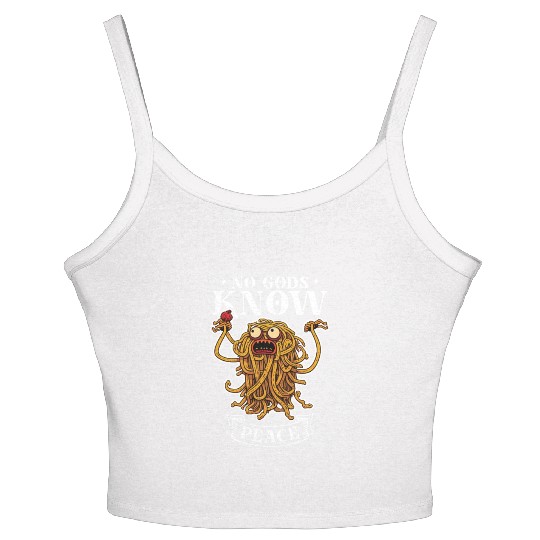 Atheist Atheism Flying Spaghetti Pastafarianism Women's Spaghetti Strap Tank Top