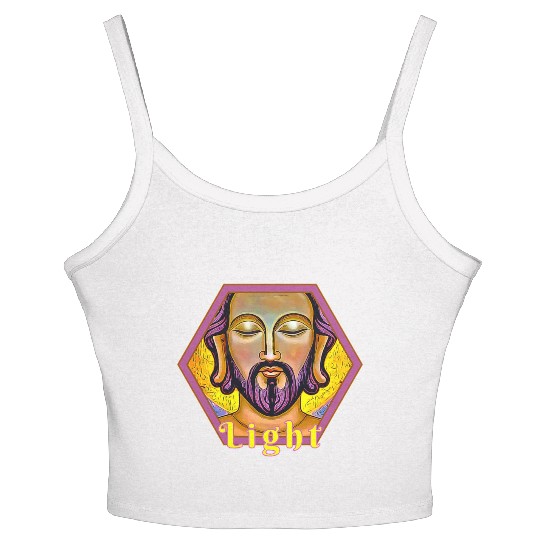 LIGHT Jesus as Buddha Women's Spaghetti Strap Tank Top
