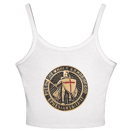 Armor Of God Christian Knight Women's Spaghetti Strap Tank Top