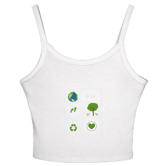 Green Eco Friendly Save Our Planet Earth Women's Spaghetti Strap Tank Top