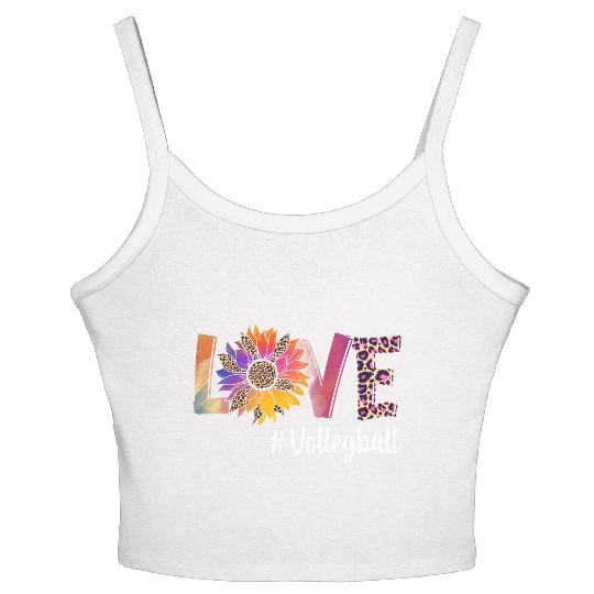 Love Volleyball Women's Spaghetti Strap Tank Top