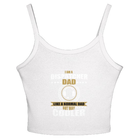 Funny Dispatcher Dad Saying 911 Emergency Calls Women's Spaghetti Strap Tank Top