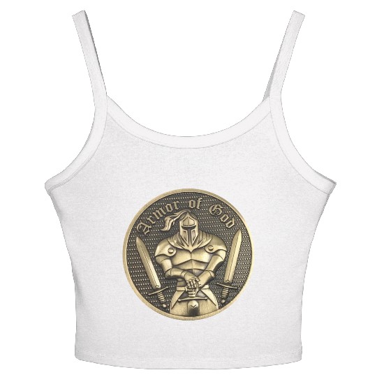 Armor of god christian knight Women's Spaghetti Strap Tank Top