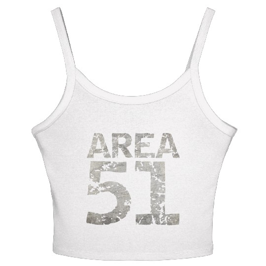 Area 51 UFO Design Women's Spaghetti Strap Tank Top