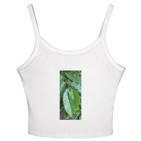 beautiful green plant in the garden Women's Spaghetti Strap Tank Top