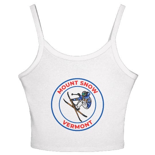 Retro Cool Skiing Mount Snow Vermont Souvenir Women's Spaghetti Strap Tank Top