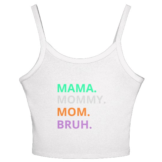 vintage international women's day mama,mommy;bruh Women's Spaghetti Strap Tank Top