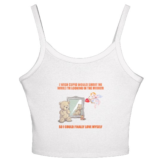 I Wish Cupid Would Shoot Me While I'm Looking In T Women's Spaghetti Strap Tank Top