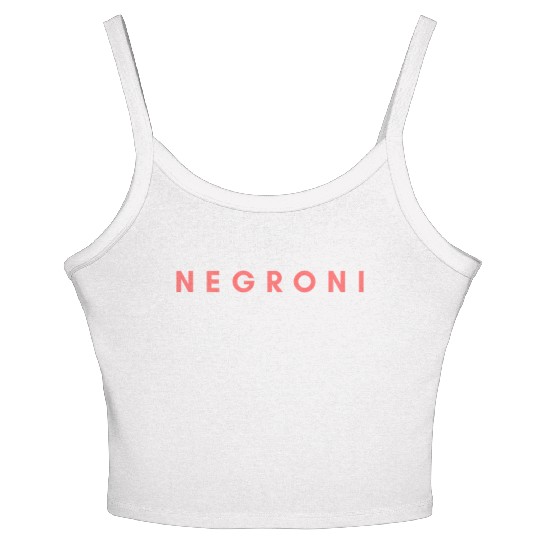 Negroni Cocktail Bartender Drink Stylish Party Ape Women's Spaghetti Strap Tank Top