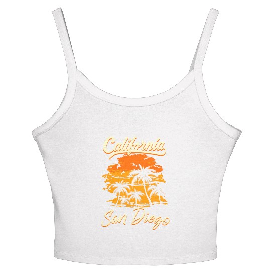 San Diego California Beach Women's Spaghetti Strap Tank Top