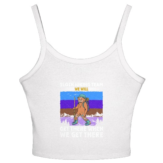 Sloth Hiking Team Wanderlust funny Mountaineer Women's Spaghetti Strap Tank Top