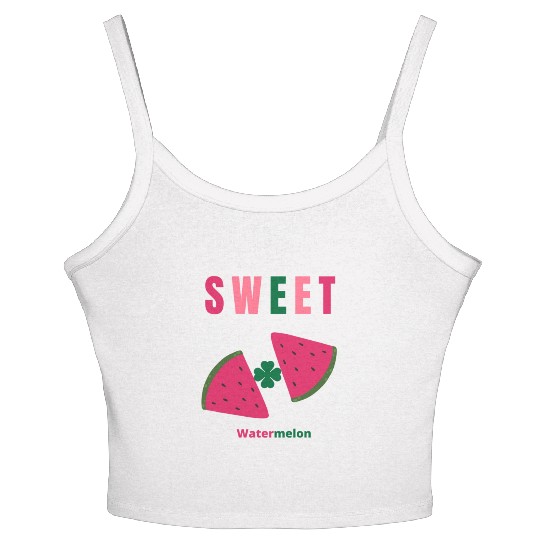 sweet watermelon Women's Spaghetti Strap Tank Top