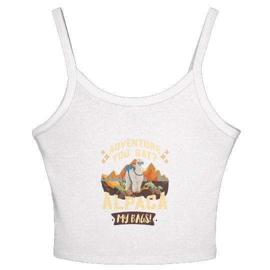 Alpaca my Bags Hiking funny Mountain fan Hiker Women's Spaghetti Strap Tank Top