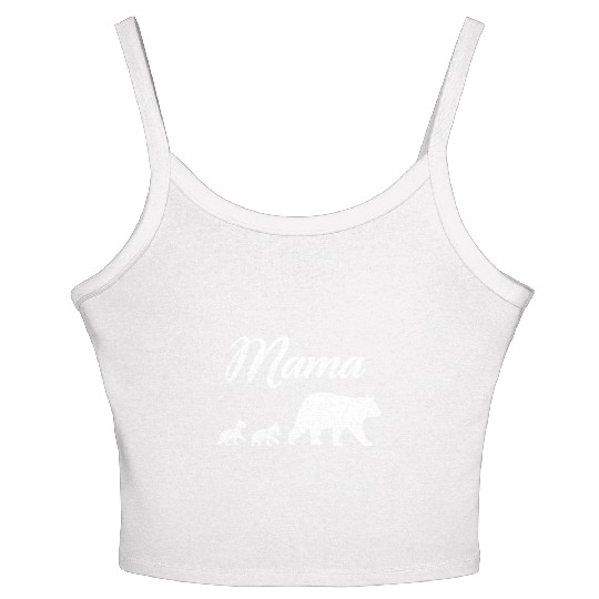 Mama Bear - With Two Cubs Twin Mom Mother's Day Gi Women's Spaghetti Strap Tank Top
