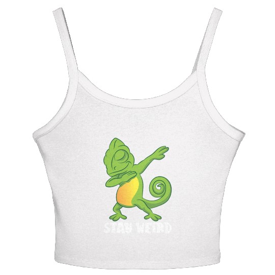 Dabbing Chameleon Sweet Women's Spaghetti Strap Tank Top