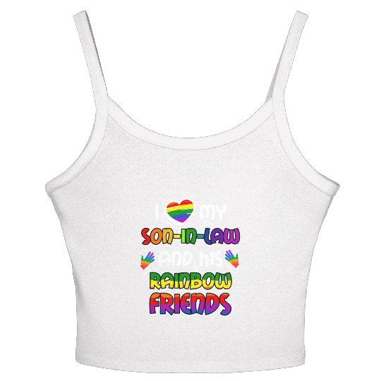I Love My Son In Law And His Rainbow Friends Women's Spaghetti Strap Tank Top