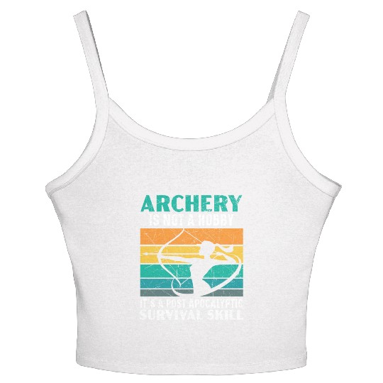 Archery Bow Hunter Archer Shoot Arrow Bowman Women's Spaghetti Strap Tank Top
