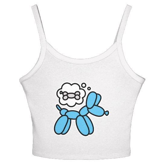 Balloon dog and bone Balloon artist Balloon animal Women's Spaghetti Strap Tank Top
