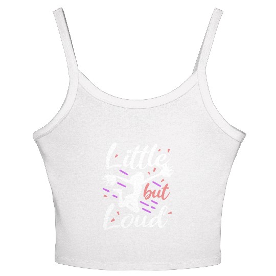 Girl Cheerleader Cutest Cheer Little But Loud Women's Spaghetti Strap Tank Top