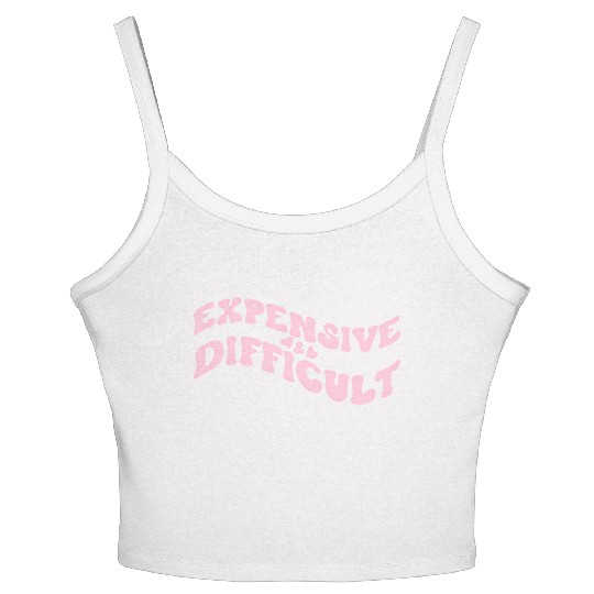 Expensive And Difficult Bougie Bougee Preppy Aesth Women's Spaghetti Strap Tank Top