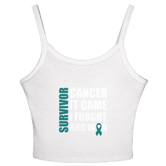 Ovarian Cancer Fight Cancer Ribbon Women's Spaghetti Strap Tank Top