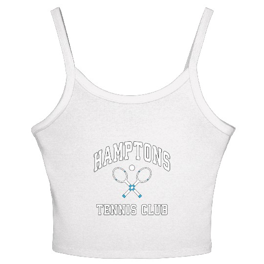 Hamptons Tennis Club Preppy New York Montauk Varsi Women's Spaghetti Strap Tank Top