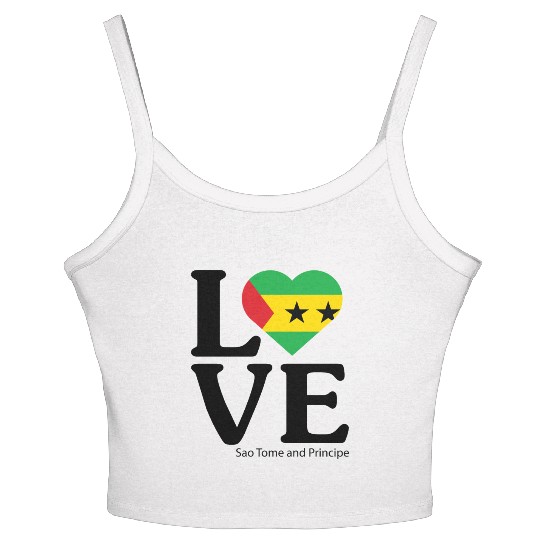 Love Sao Tome and Principe Women's Spaghetti Strap Tank Top