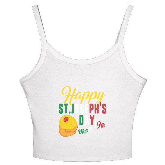 Happy St Josephs Day Jesus Catholic Religious Marc Women's Spaghetti Strap Tank Top