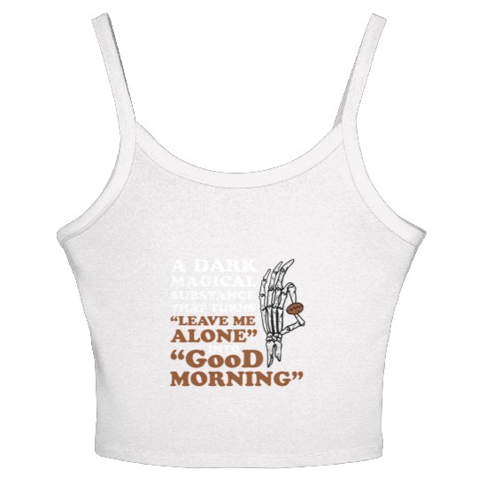 Coffee Morning Caffeine Beans Espresso Coffee Women's Spaghetti Strap Tank Top