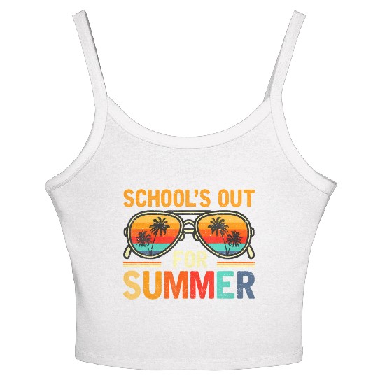 Last Day Of School Schools Out For Summer Teacher Women's Spaghetti Strap Tank Top