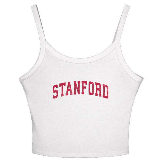 Stanford California Ca Sports Red Women's Spaghetti Strap Tank Top