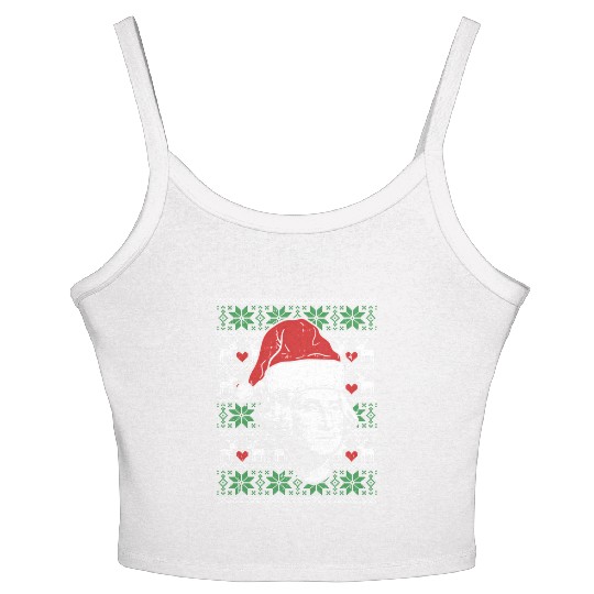 Ugly George Washington Patriotic President Women's Spaghetti Strap Tank Top