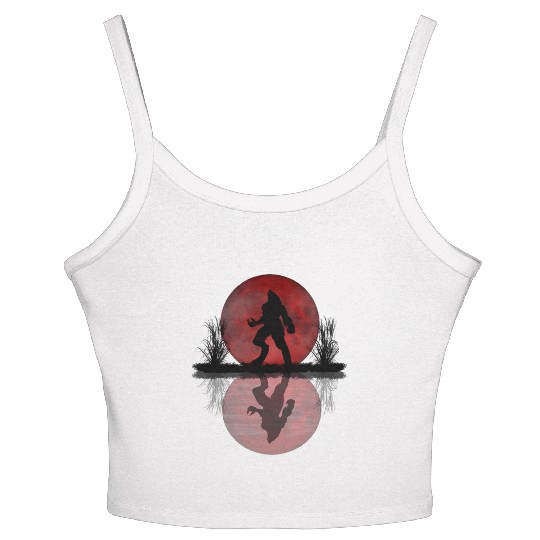 Werewolf Under A Full Blood Moon Howling Women's Spaghetti Strap Tank Top
