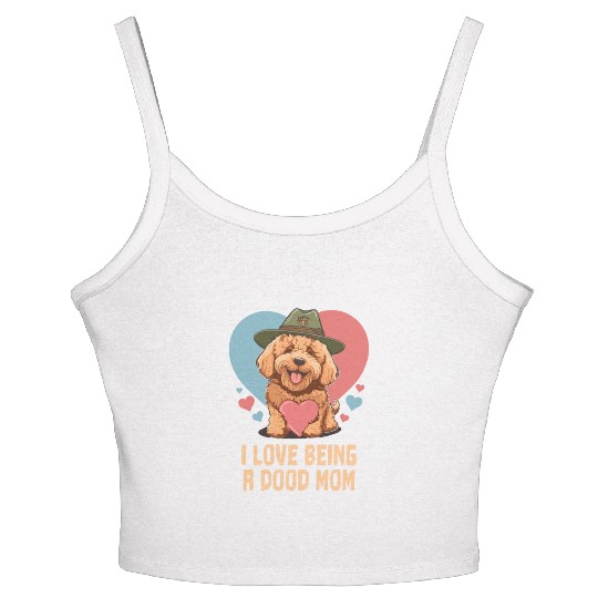 I Love Being A Doodle Mom Goldendoodle Dog Mom Women's Spaghetti Strap Tank Top