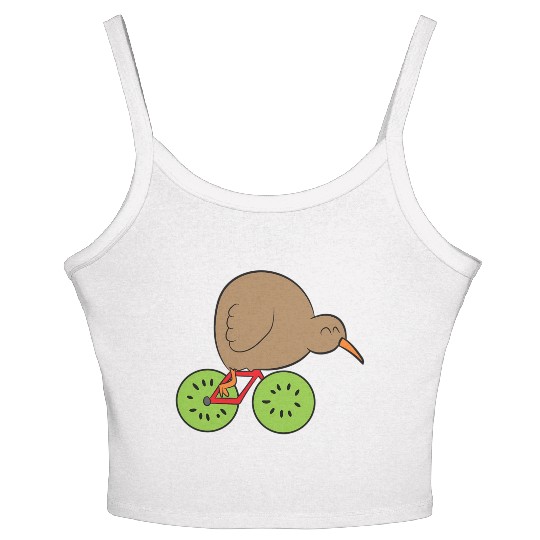 Kiwi Bird New Zealand Kiwi Bird And Kiwi Fruit Kiw Women's Spaghetti Strap Tank Top