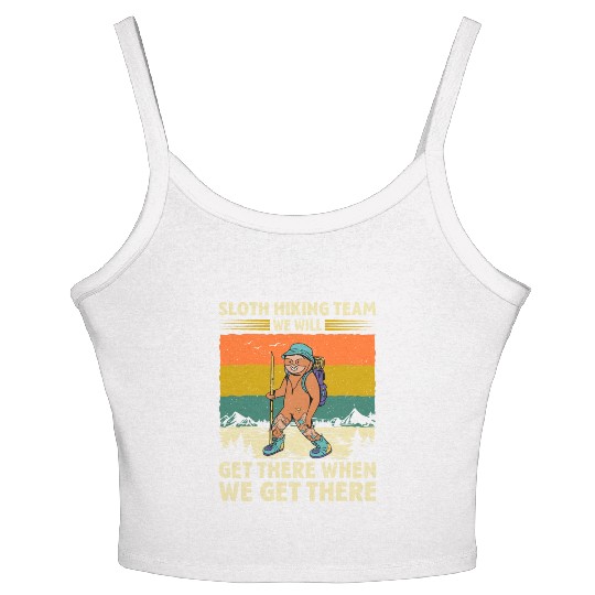 Sloth Hiking Team Wanderlust funny Mountaineer Women's Spaghetti Strap Tank Top