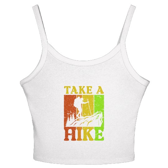 Take a Hike Wanderlust Hiker Hiking Mountains Women's Spaghetti Strap Tank Top