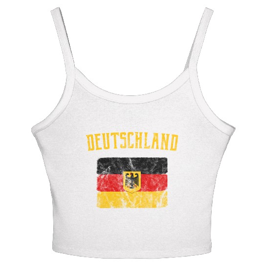 Deutschland German Flag Women's Spaghetti Strap Tank Top