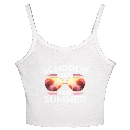 Last Day Of School Schools Out For Summer Teacher Women's Spaghetti Strap Tank Top