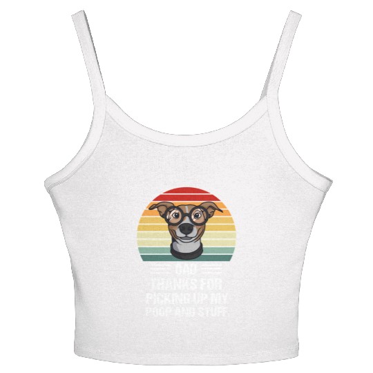 Happy Father'S Day Dog Dad ThanFor Picking Up My P Women's Spaghetti Strap Tank Top
