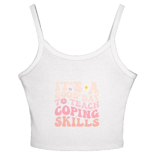 Teach ing Skills Teacher Back To School Counselor Women's Spaghetti Strap Tank Top