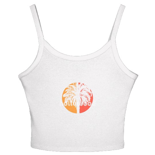 Hollywood California Artistic Vacation Souvenir Women's Spaghetti Strap Tank Top