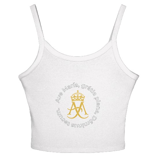 Ave Maria Catholic Rosary Women's Spaghetti Strap Tank Top